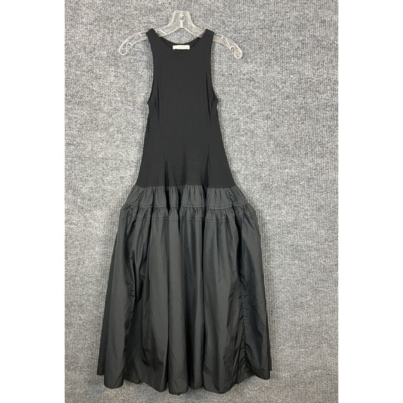 CO Dresses & Skirts - CO Tank Dress Womens XS Black Sleeveless Tiered Skirt Timeless Modern
